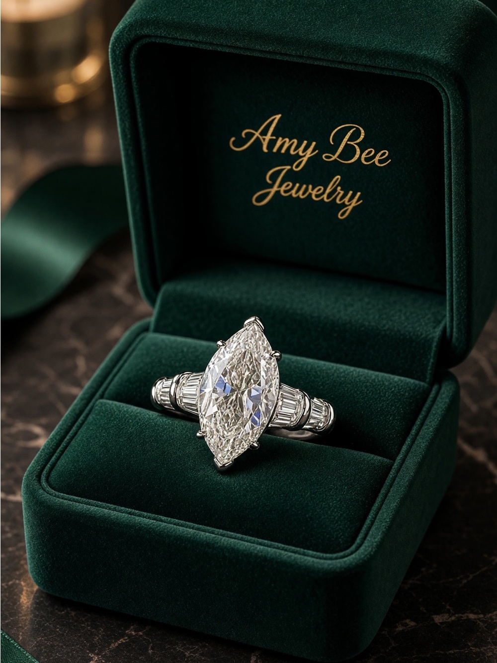 White Gold Plated CZ Diamond-Cut Halo Ring. New.